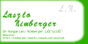 laszlo nimberger business card